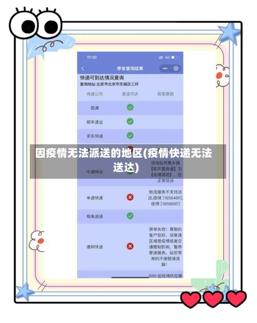 因疫情无法派送的地区(疫情快递无法送达)-第3张图片