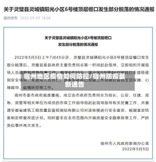 宿州地区疫情如何防控/宿州防疫最新通告-第1张图片